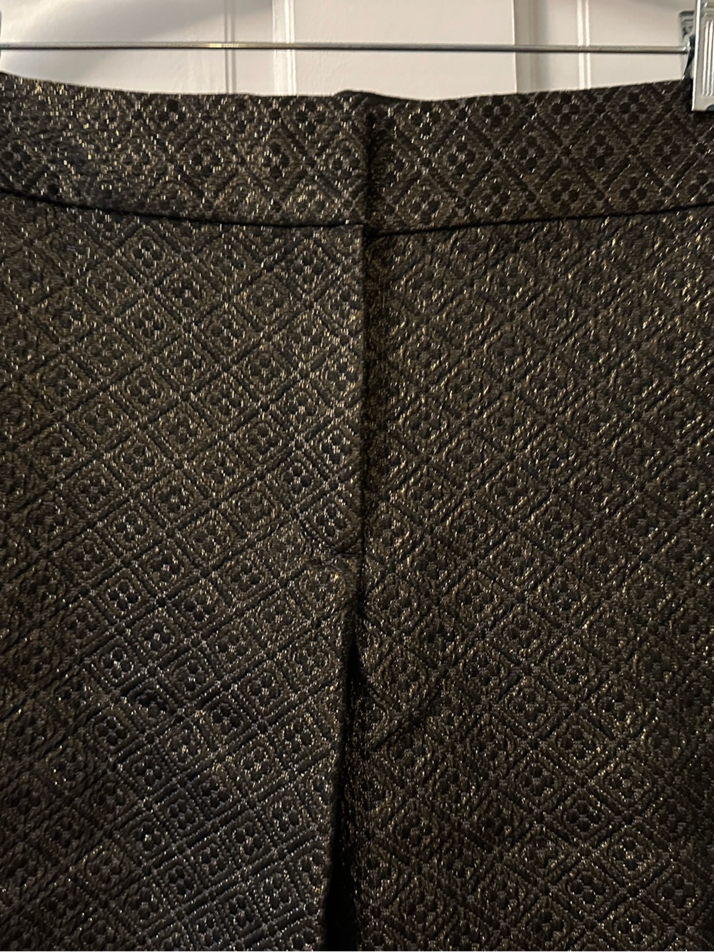 LOFT Men's Charcoal Diamond-Pattern Dress Pants